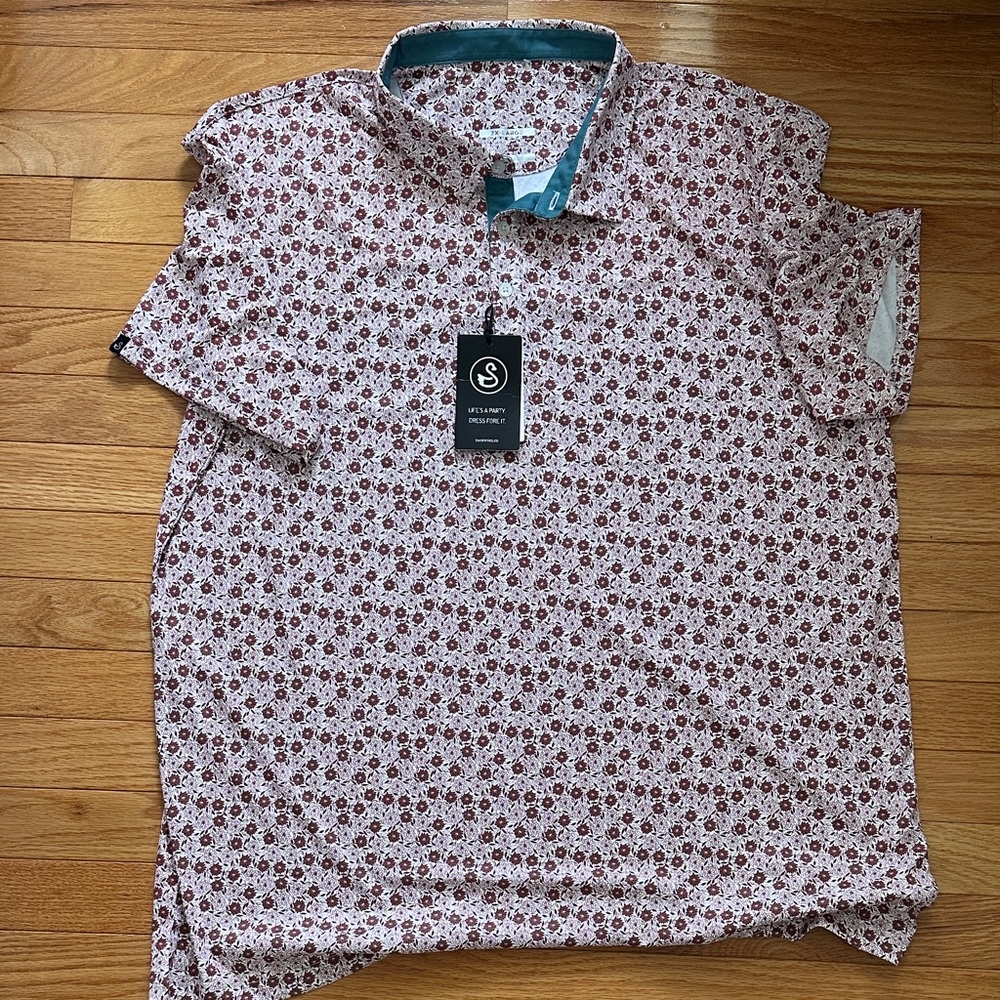 Swannies golf polo- Red and White